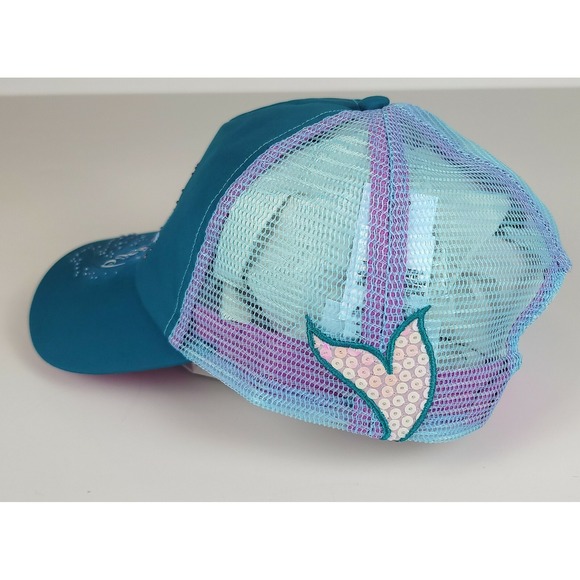 Disney Parks The Little Mermaid Ariel "I'm Really A Mermaid" Hat Cap Mesh Truck - Picture 2 of 6